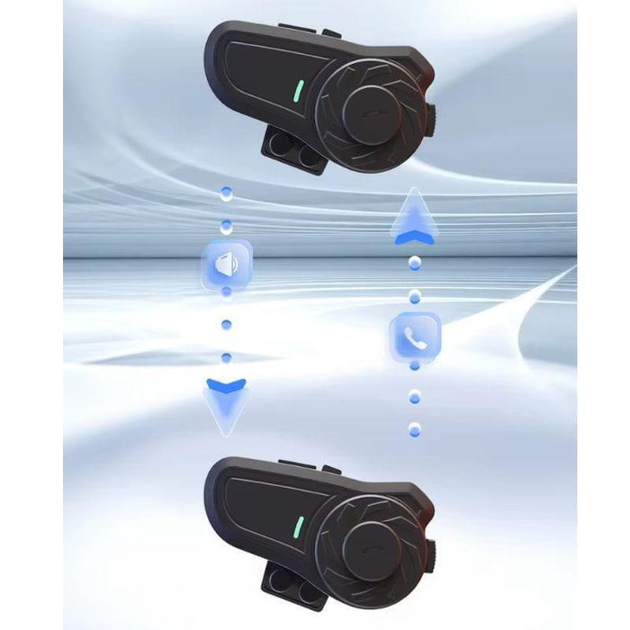 Intercomunicador  Hysnox X2 (Pack De 2) Bluetooth 5.0  Para Moto Negro