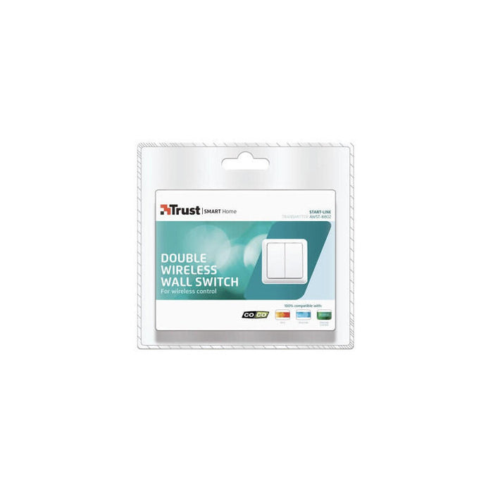 Interruptor Inalambrico Doble De Pared Awst-8802 Coco By Trust