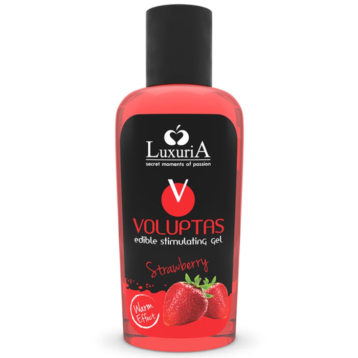 Intimateline Luxuria - Voluptas Gel Masaje Comestible Efecto Calor - Fresa 100 Ml