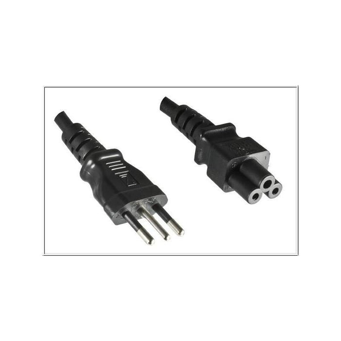 Italiensk Netledning 1,8m,  Sort, A+C Mickey Mouse Stik,