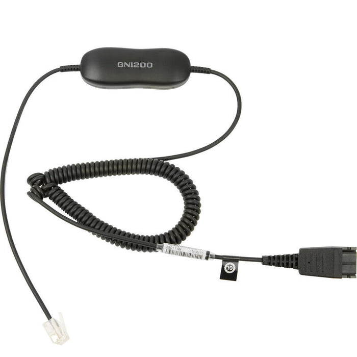 Jabra Gn1200 Cc Cable Para Auriculares Desconexin Rpida (P) A Rj-9 (M)2 Mpara Jabra Gn 2100, Gn 2200, Gn 2250