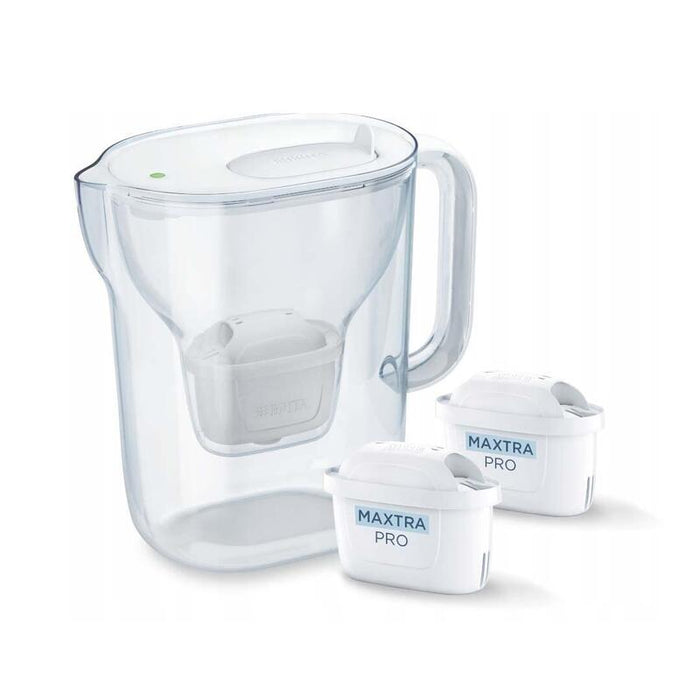 Jarra Filtrante Brita Style Essential + 2 Cartuchos Maxtra Pro Pp (2,4 L, Blanco)