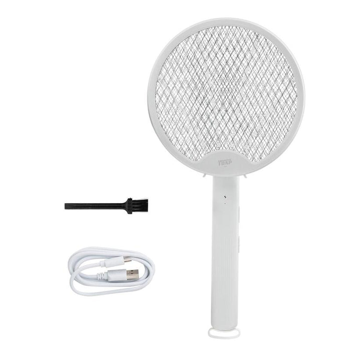 Jata Hogar Most3555 - Raqueta Eléctrica Antimosquitos Recargable Usb 2 En 1, Mata Moscas Y Mosquitos Uv, Modo Fijo Y Manual, 30 M², Interior Y Exterior