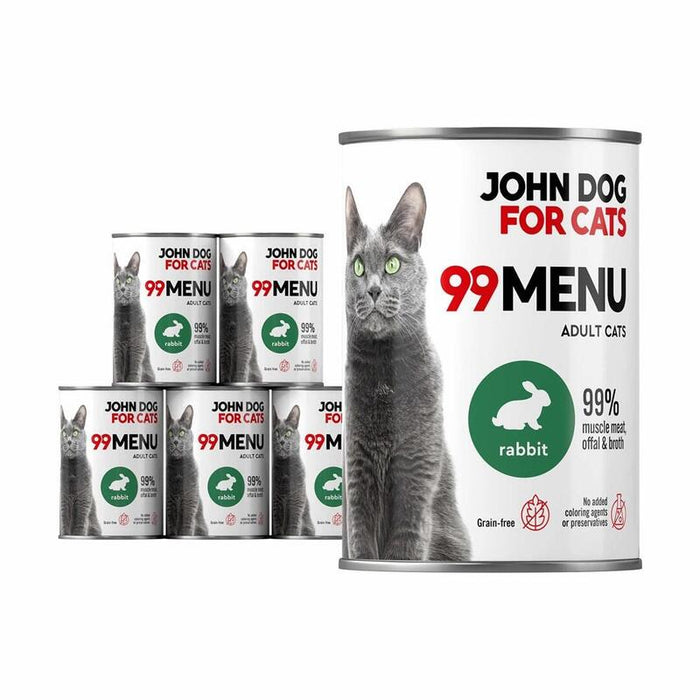 John Dog 99 Menu Dorosly Królik Karma Mokra Dla Kota 400g*6