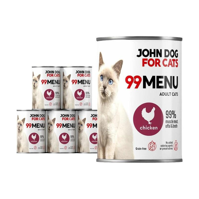 John Dog 99 Menu Dorosly Kurczak Karma Mokra Dla Kota 400g*6