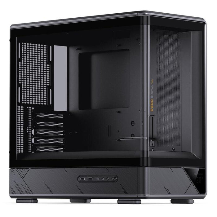 Jonsbo D200 Midi-Tower, Matx, Tempered Glass, Mini Temp Display - Negro