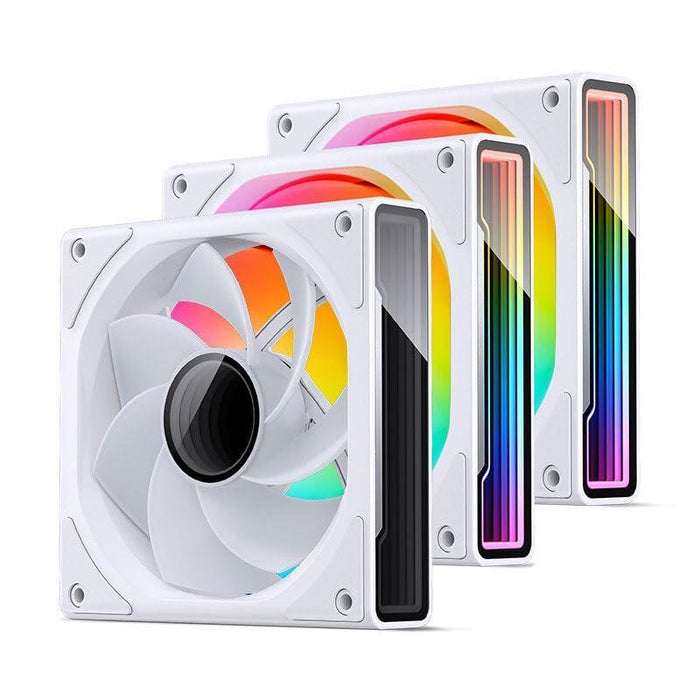 Jonsbo Zk-120wr Reverse Pwm Ventilador, A-Rgb - 120mm, Blanco, Pack De 3