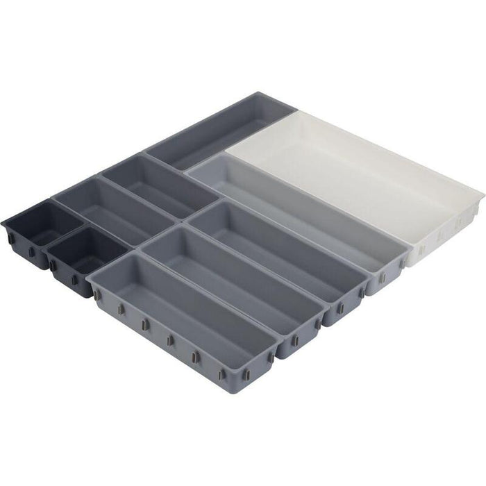 Joseph Joseph Blox 10-Piece Grey Drawer Organiser Set