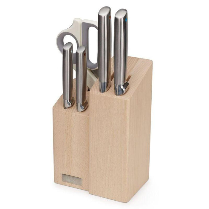 Joseph Joseph Elevate Fusion 5pc Knife&Sciss.Set W.Beechwood Blk.
