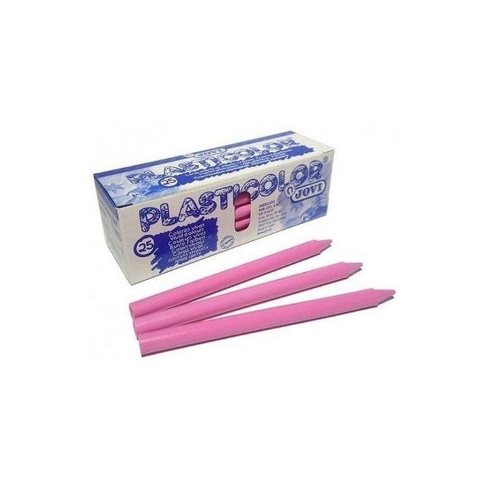 Jovi Ceras Plasticas Crayons Student Caja De 25 Rosa