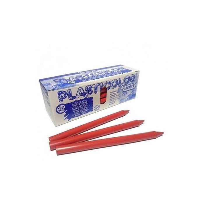 Jovi Ceras Plasticolor Caja De 25 Rojo