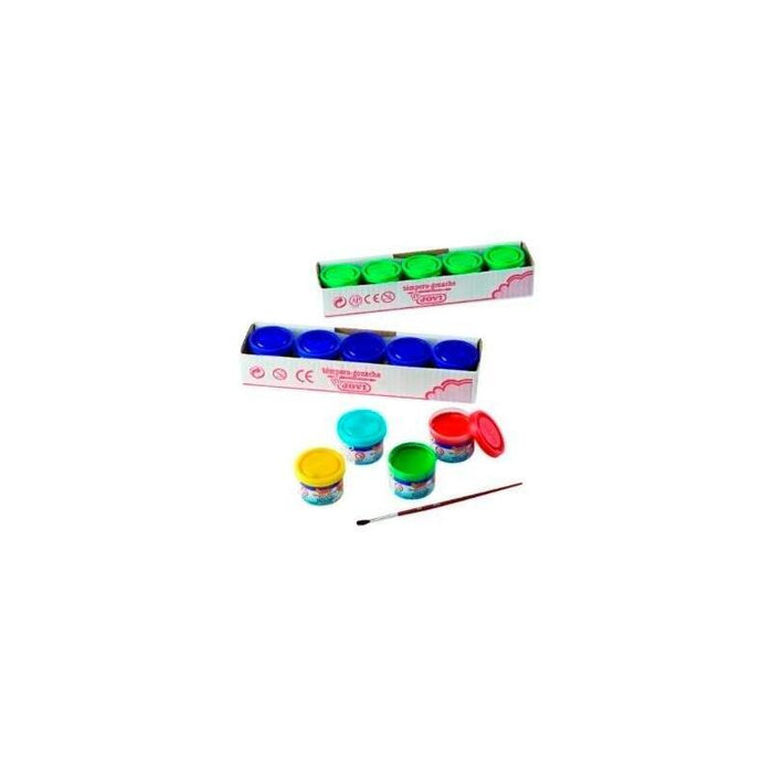 Jovi Estuche 5 Botes Témpera Escolar 35ml + Pincel Unicolor Violeta