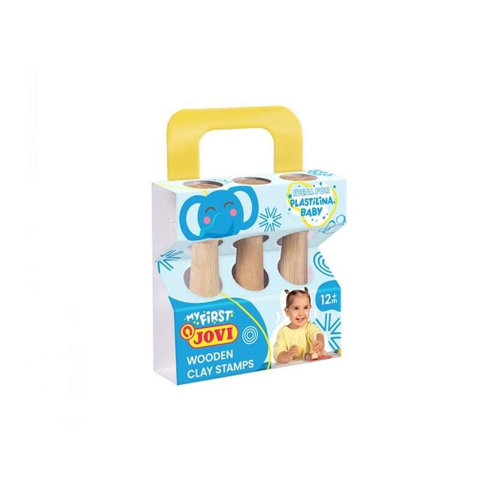 Jovi My First Plastilina Kit De Modelaje Con 3 Estampadores De Madera