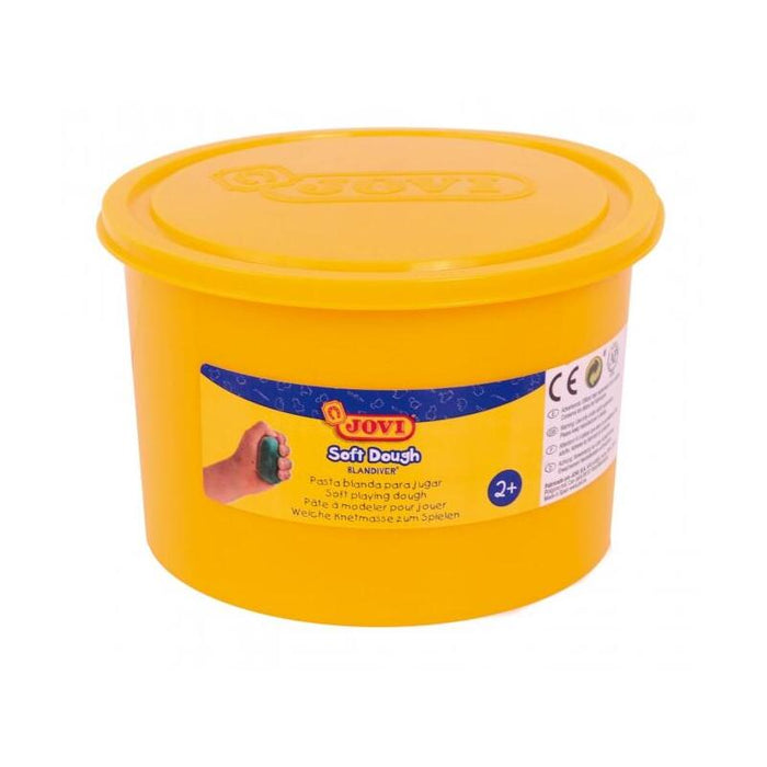 Jovi Soft Dough Blandiver Bote De 460gr - Amarillo. Blanda Y Flexible - Facil De Amasar Y Moldear - Ideal Para