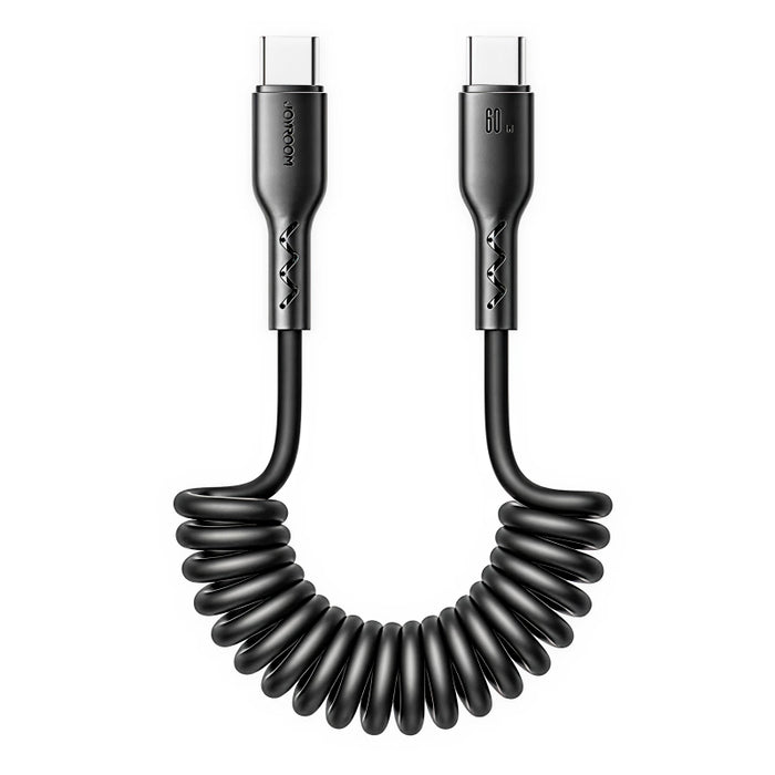Joyroom Cable De Carga Rápida 60?W Serie Easy-Travel Enrollable Tipo-C A Tipo-C 1,5?M (Negro)
