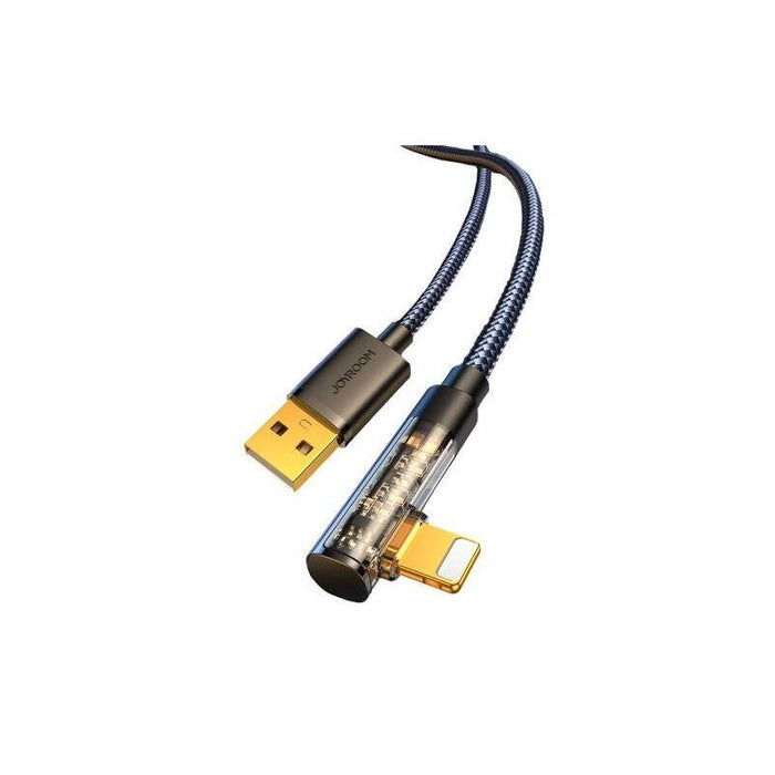 Joyroom Gaming Cable Lighning (Angled) - Usb (Straight) Cable 2.4a, 480mb/S, 1.2m, Black (S-Ul012a6)