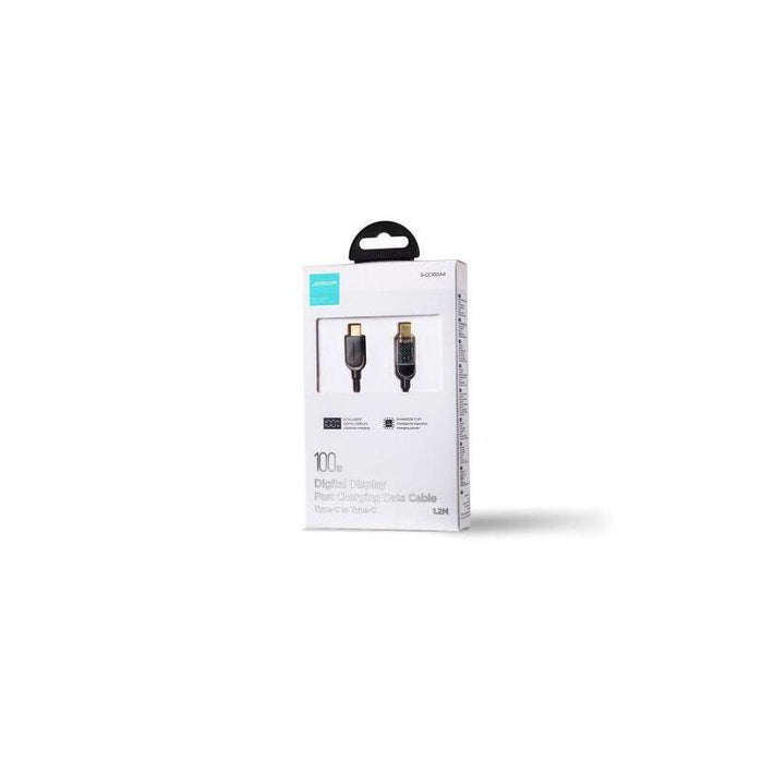 Joyroom Type-C - Type-C Data Cable 100w, 1.2m With Digital Display, Black (S-Cc100a4)