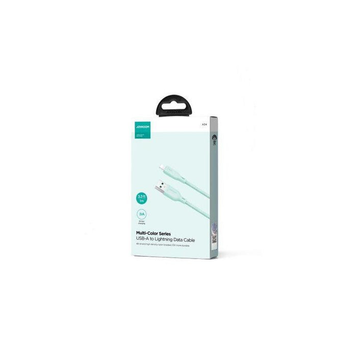Joyroom Usb - Lightning Cable Multi-Color Series A14, 480mb/S, 3a, 1.2m, Green (Sa34-Al3)
