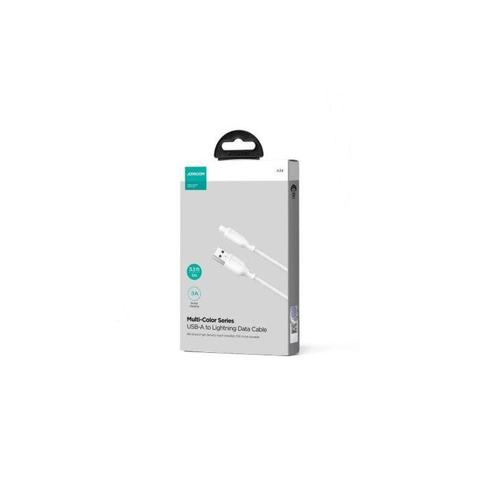 Joyroom Usb - Lightning Cable Multi-Color Series A14, 480mb/S, 3a, 1.2m, White (Sa34-Al3)