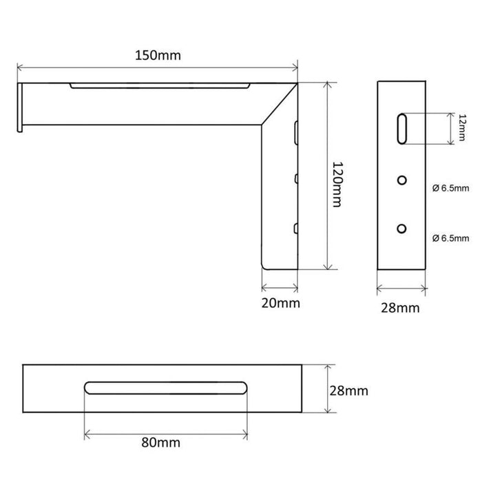 Juego De 2 Soportes Para Pantallas De Proyección Máx. Carga 25kg (Por Juego), Acero Maclean Mc-923