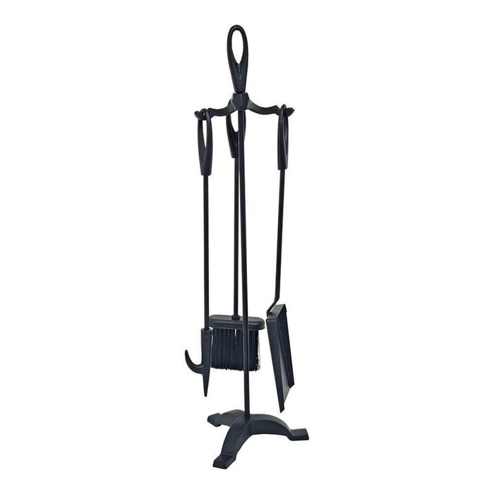 Juego De Chimenea Color Negro 3 Piezas 19 X 68,5 Cm