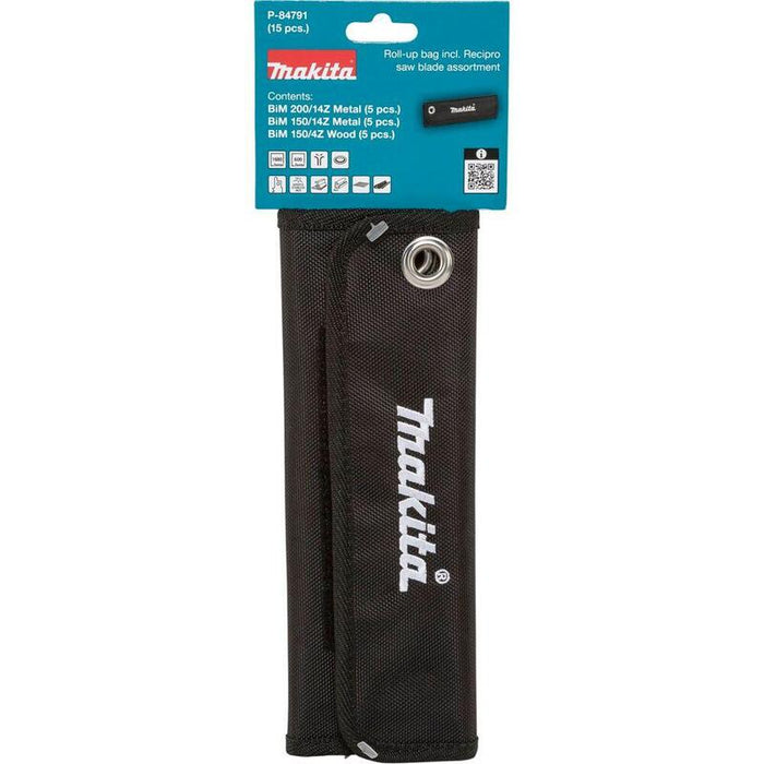 Juego De Hojas De Sierra Alternativa Makita P-84791 En Bolsa Enrollable, 15 Piezas De Longitud 130 - 150 Mm P-84791