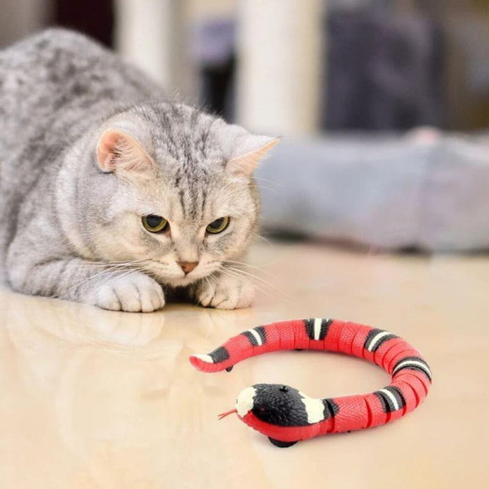 Juguete Interactivo Para Gatos  Serpiente Astuta Roja Con Detección Inteligente 9909s
