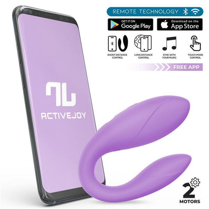 Juguete Para Parejas Con App Flexible Silicona Lavanda