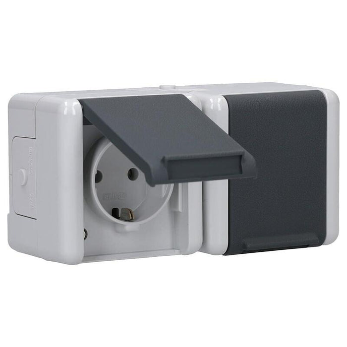 Jung 8220 W Ap Wd-Doppel-Steckdose Waagerecht