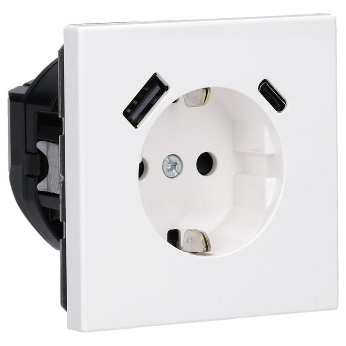 Jung Ls1520-15caww Schukosteckdose M.Usb Typ Ac