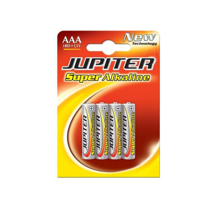Jupiter Pack De 4 Lr03 Pilas Alcalinas - Alta Tecnologia - Fiabilidad - Elevado Rendimiento - Maximas Prestaciones -
