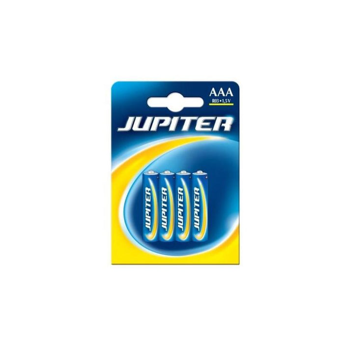 Jupiter Pack De 4 Pilas Salinas R03 Aaa - Pilas Salinas Para Aparatos De Bajo Consumo