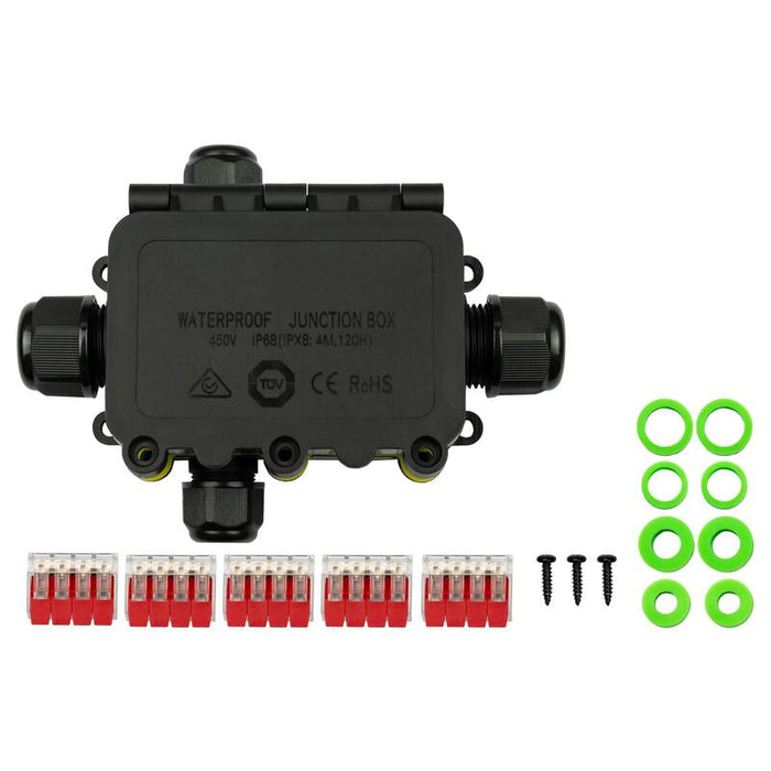 Kabelmeister Caja De Derivación, 4 Vías, Sin Herramientas, Ip68