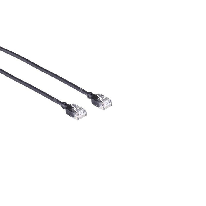 Kat6a Slim Utp 3,0m  Patchkabel Sort, Halogenfri