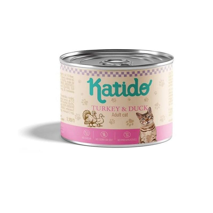 Katido Pavo Z Kaczka,Premium Comida Para Gatos 200g