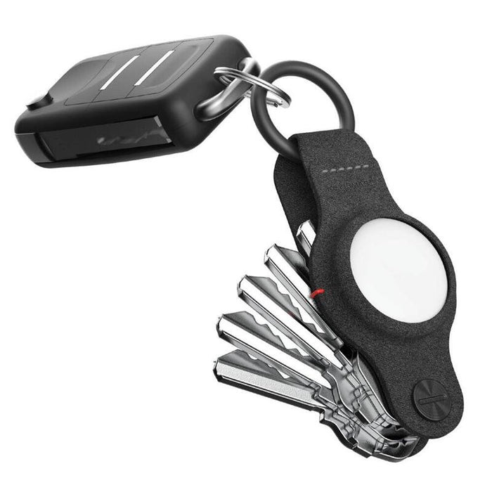 Keysmart Airtag Vegan Leather Case Air Black
