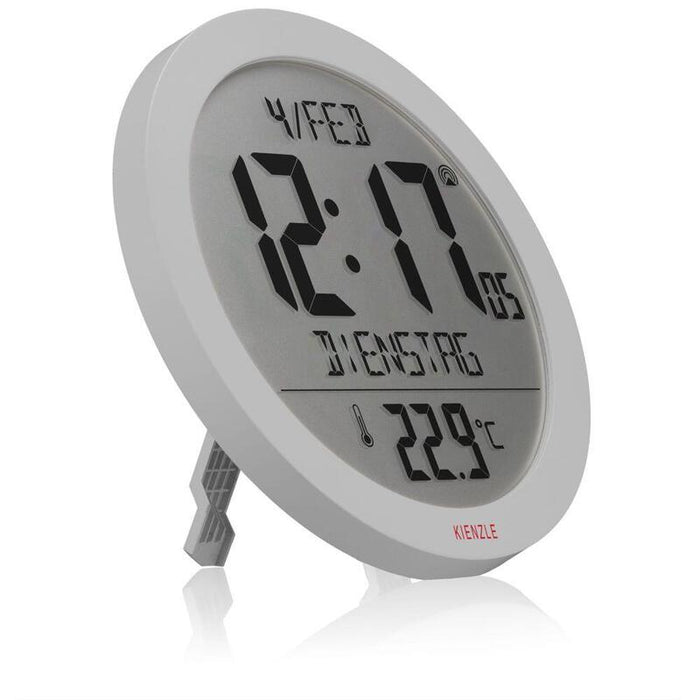Kienzle Dcf Radio-Control.Wall Clock W.Room Tep.Display White