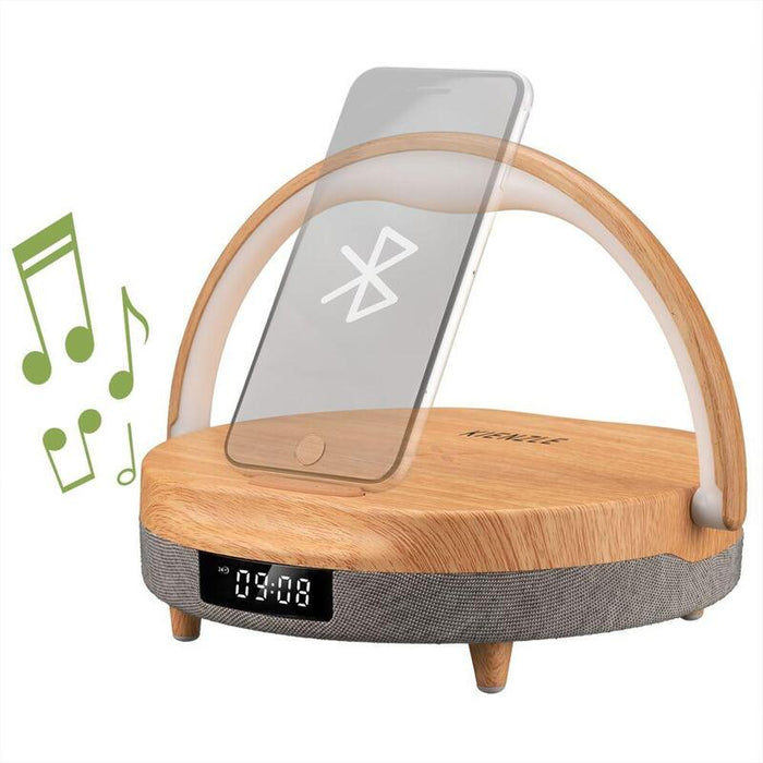 Kienzle Led Alarm Clock W. Blue- Tooth Speaker + Wireless Charger