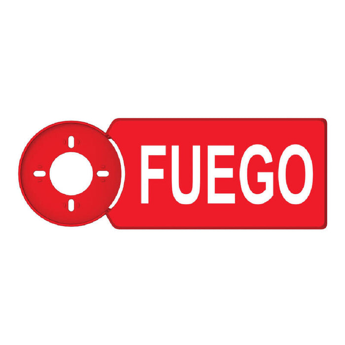 Kilsen As36rim-09 Letrero Rojo Para Sirena De Incendio. Texto Fuego