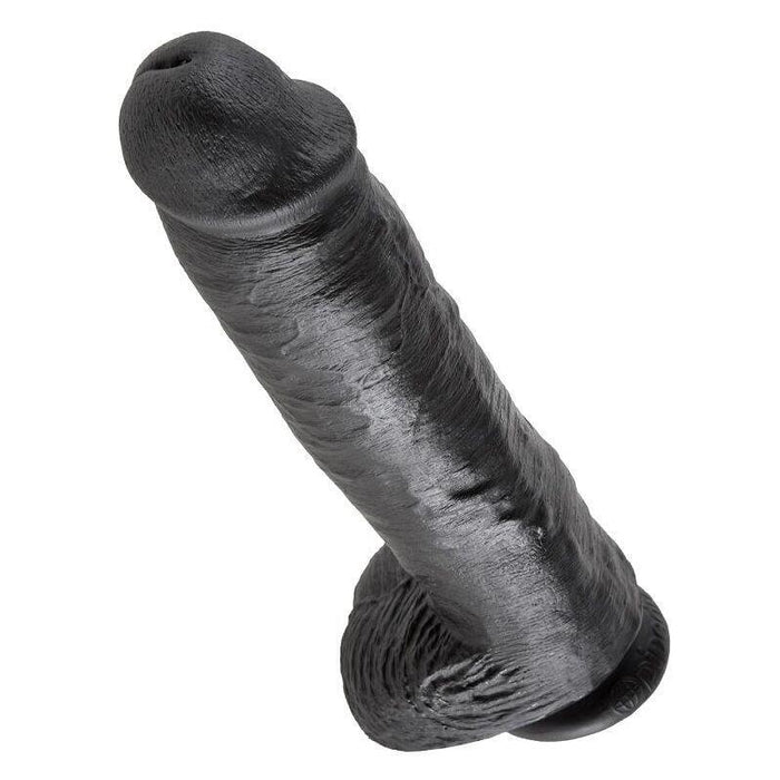 King Cock  11 Pene Realistico Negro 28 Cm