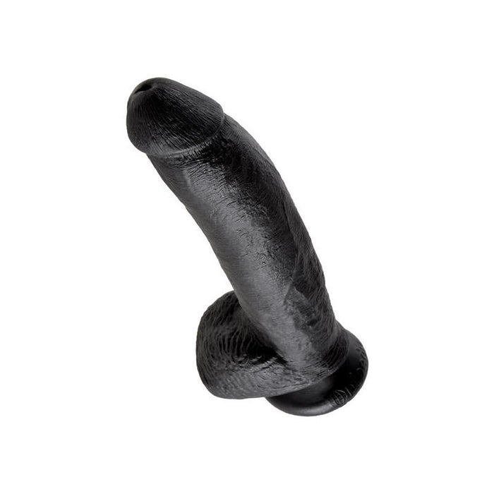 King Cock - 9 Pene Realistico Negro 22.9 Cm
