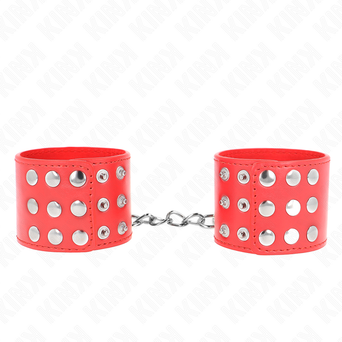 Kink - Muñequeras Con Cierre A Presión Ajustable Rojo 19-24 Cm X 5.5 Cm