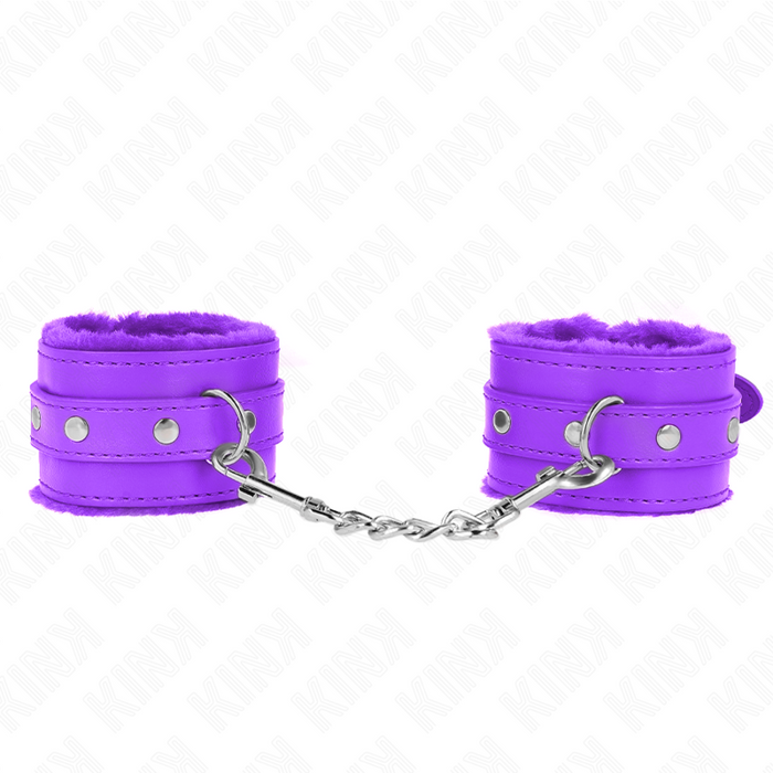 Kink - Muñequeras Forradas Premium Violeta Con Correa Violeta Ajustable 17-29 Cm X 6 Cm