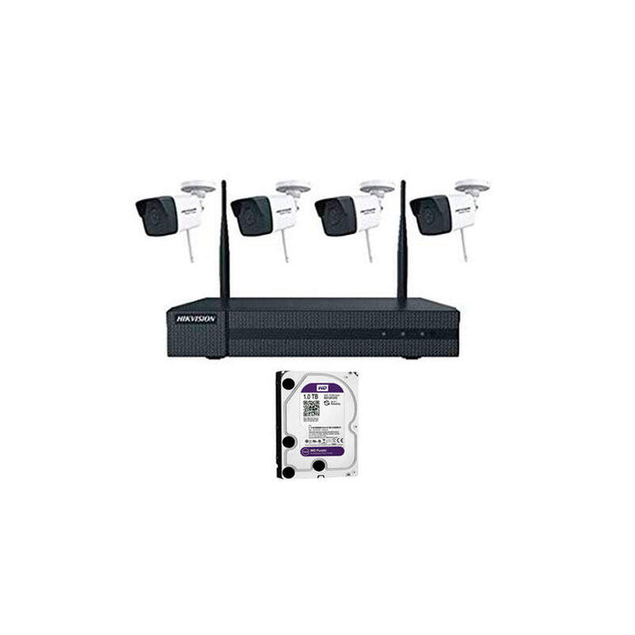 Kit De 4 Cámaras Bullet Ip Wifi + Nvr + 1 Hdd 1tb