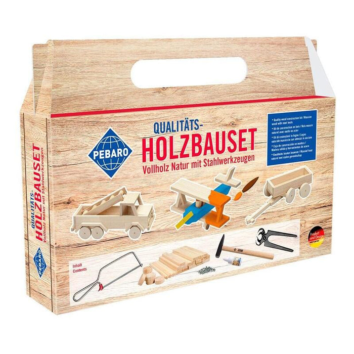 Kit De Construcción De Madera En Caja De Cartón Con Asa De Transporte