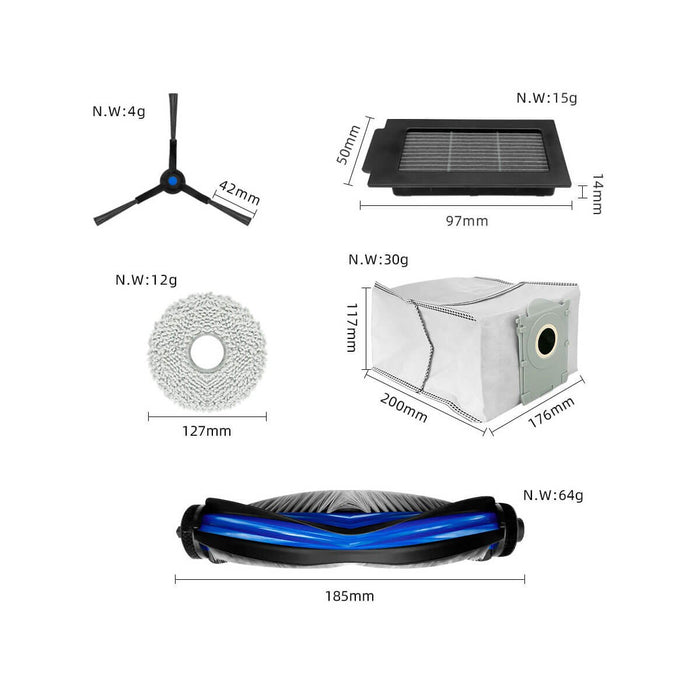 Kit De Recambios Para Aspiradora Ecovacs Deebot T50 Pro Omni