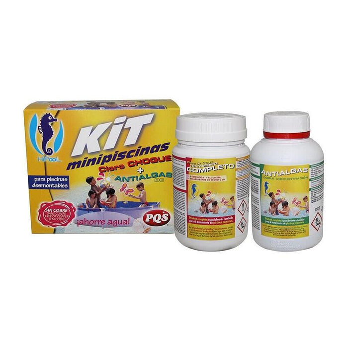 Kit Mini Piscinas: Cloro 500 G + Antialgas 500 Ml