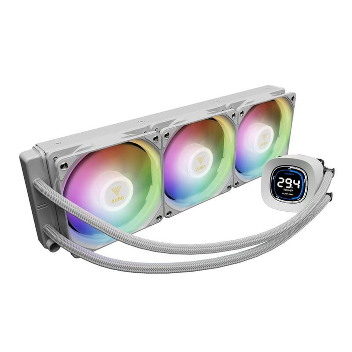 Kit Watercooling Aio Gamdias Aura Gl Digital Rgb - 360mm (Blanc)