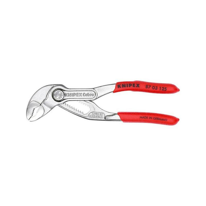 Knipex Cobra Alicates Para Tubos / Bombas De Agua 87 03 125 Rojo, Longitud 125 Mm, Para Tubos De Hasta 1" 87 03 125