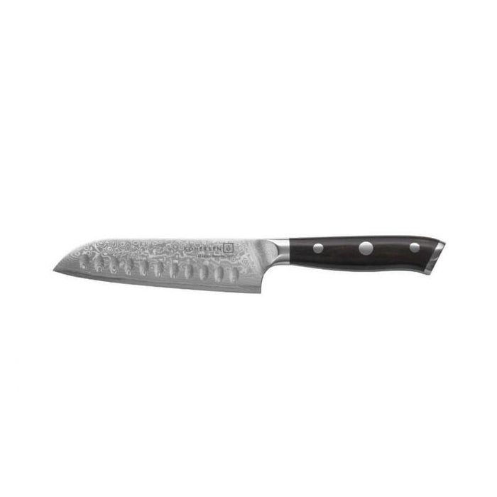 Kohersen Elegance Ebony Wood Cuchillo Santoku Acero Damasco 12,7 Cm